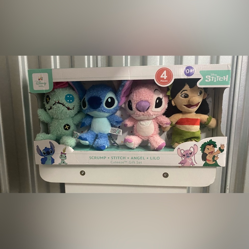 Disney Lilo & Stitch Cuteszee Plush 4-Pack - Blue, Pink, Green, Aqua